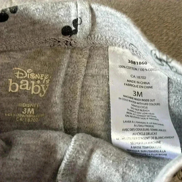 Disney - Mickey Mouse - set of 3 pairs of infant pants. Size 3 months - Picture 7 of 10